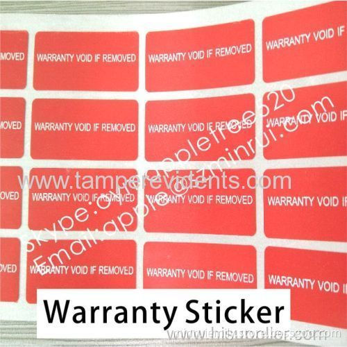 Ultra Destructible Vinyl Labels,tamper Evident Warranty Stickers,warranty Void If Removed Security Label 